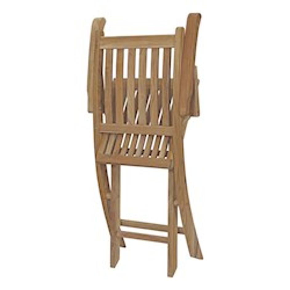 Quay Outdoor Patio Teak Folding Chair In Natural by Modway Furniture