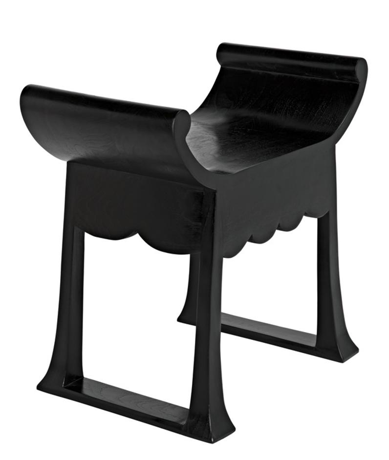 Wey Sungkai/Mindi Stool in Charcoal Black by Noir Furniture
