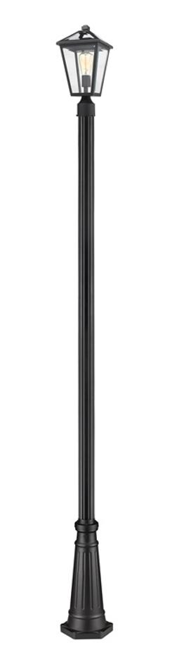 Talbot 1 Light Outdoor Post Mounted Fixture in Black Finish by Z-Lite