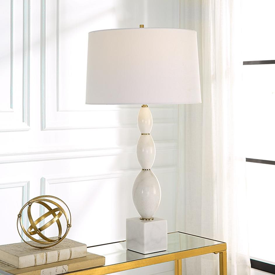 Regalia White Marble Table Lamp by Uttermost