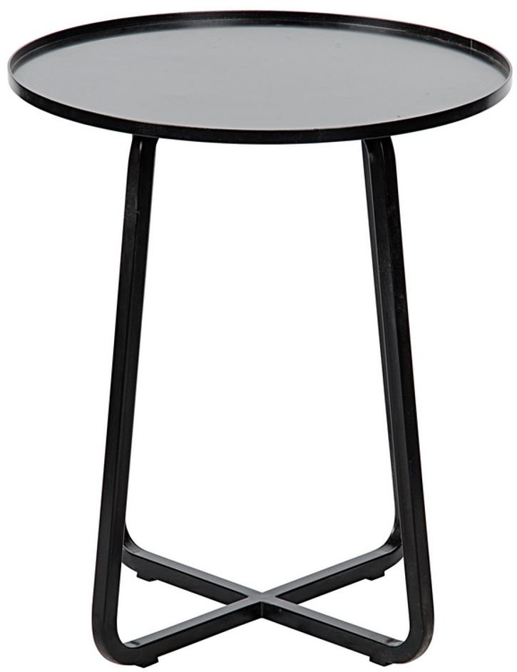 Kimana Side Table, Black Steel by Noir Furniture