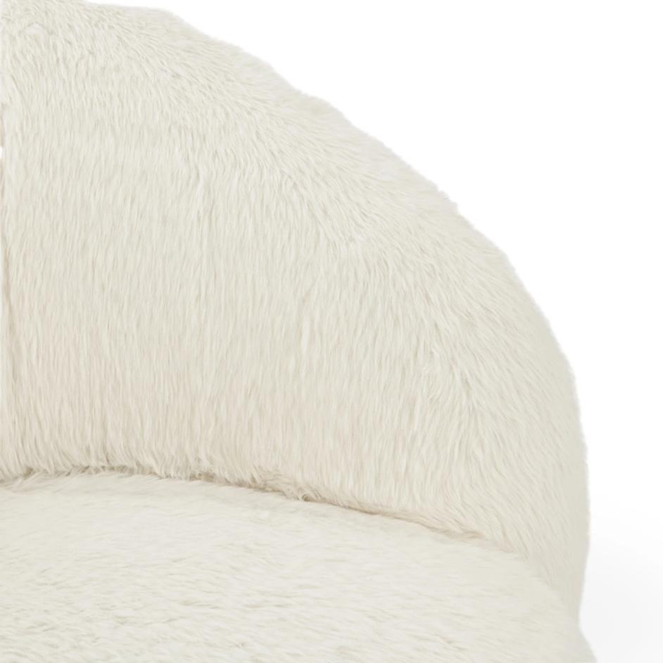 Adley Plush Swivel Chair - Vanilla by Classic Home