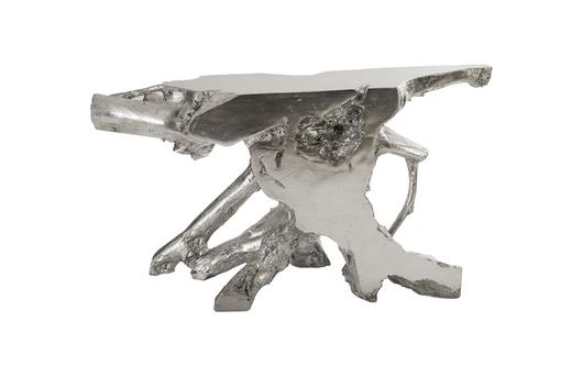 Freeform Console Table B, Silver Leaf by PHILLIPS COLLECTION
