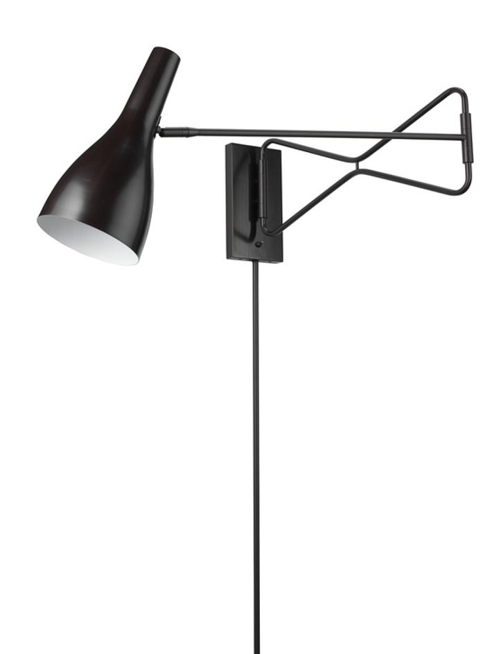Lenz Swing Arm Wall Sconce, Bronze by Jamie Young