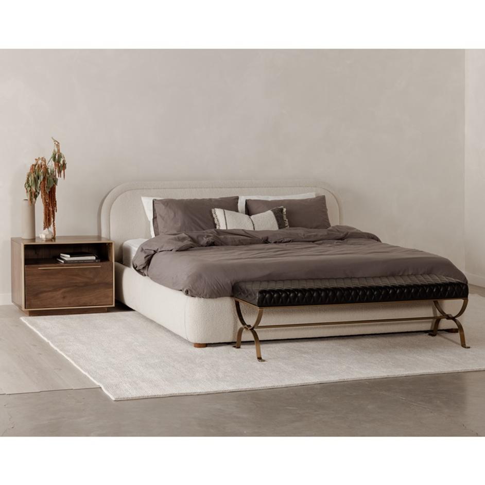 COLIN QUEEN BED OATMEAL by Moes Home