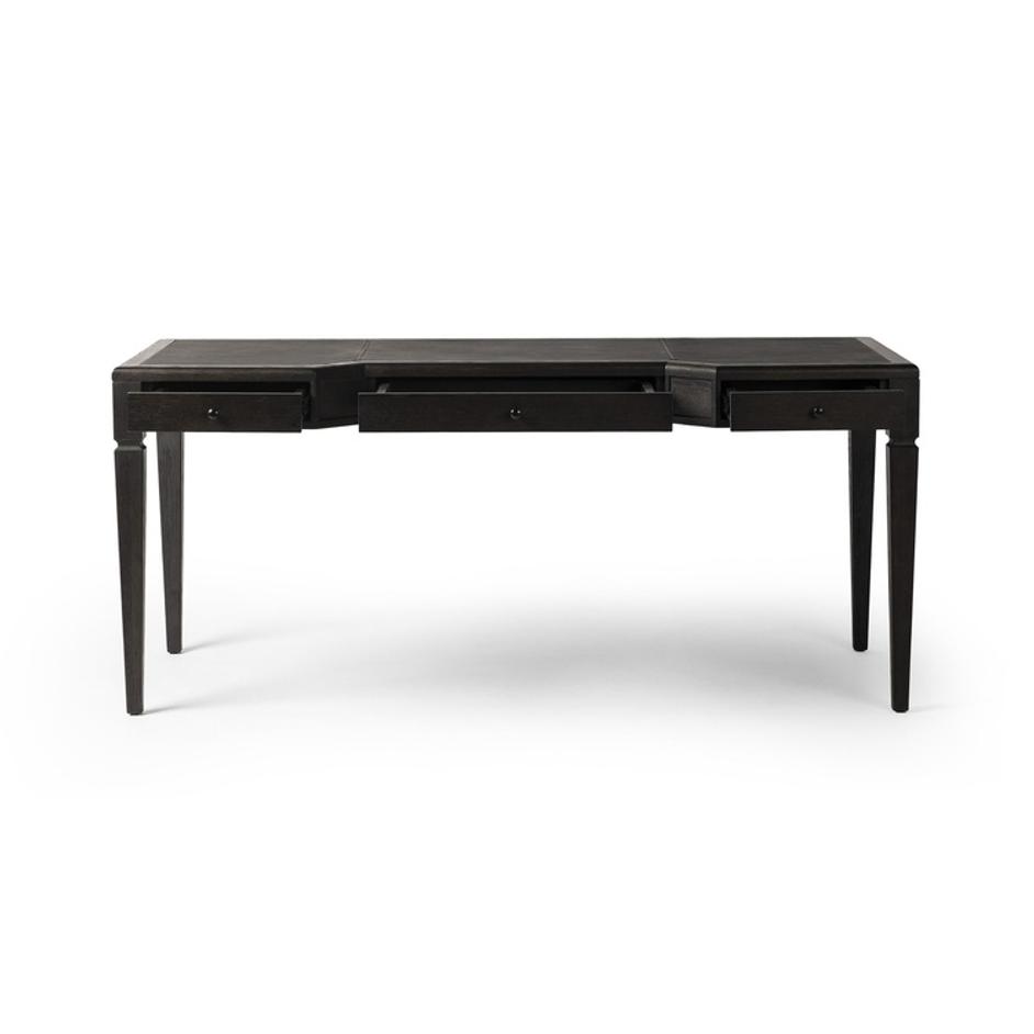 Claude Desk - Distressed Black Oak Veneer by Four Hands