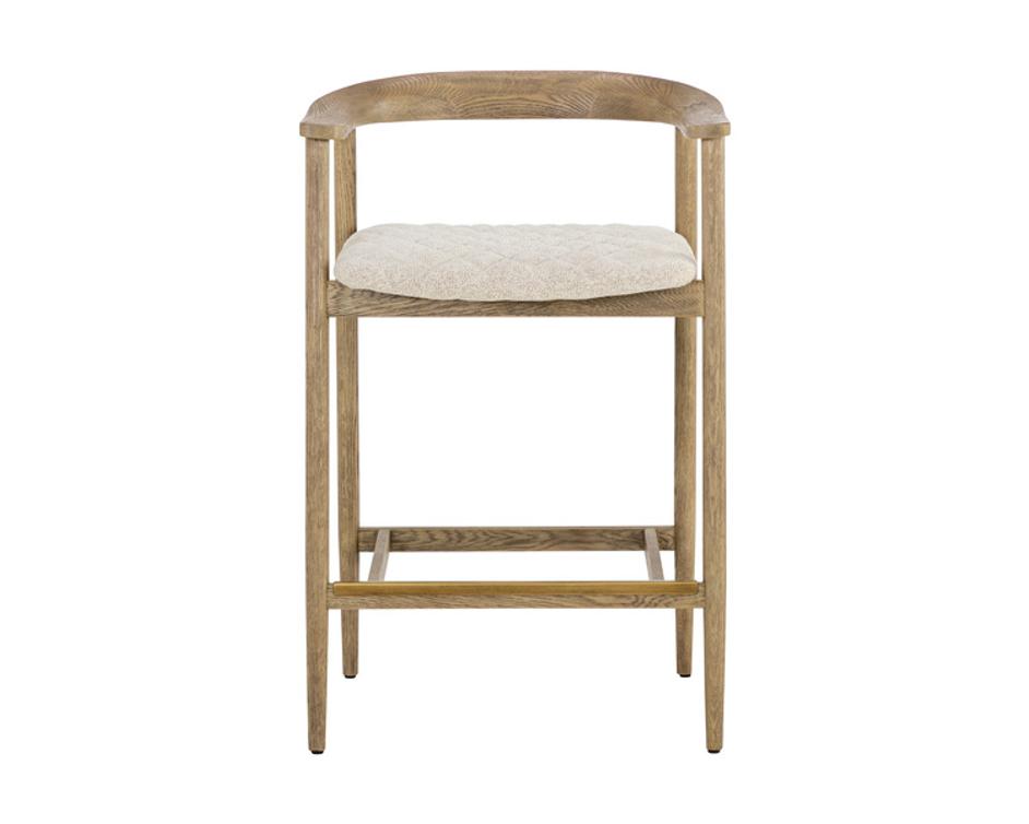 JEREMY COUNTER STOOL - WEATHERED OAK - DOVE CREAM by Sunpan