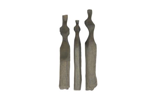 Cast Women Wall Art, Set Of 3, Smallallall, Splinter Stone Finish by Phillips Collection