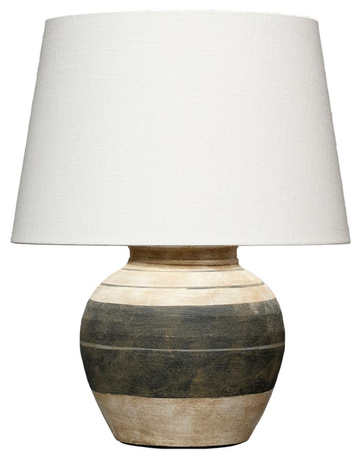 Bernard Ceramic Table Lamp with Linen Shade by Jamie Young