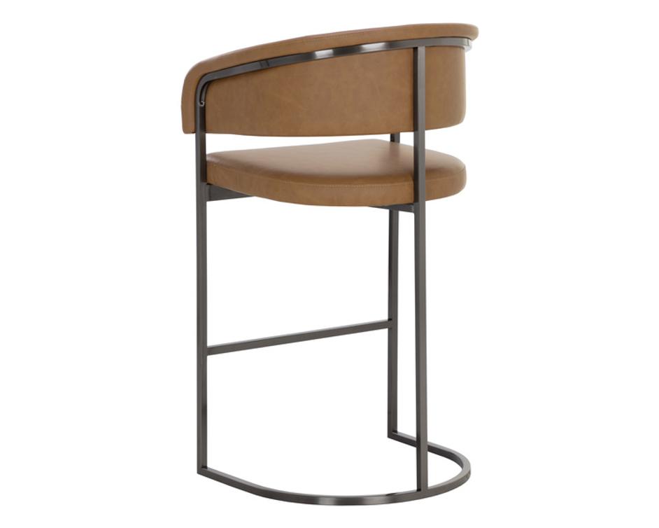 MARRIS BARSTOOL - GUNMETAL - MILLIKEN COGNAC by Sunpan