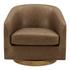 Oscy Leather Swivel Chair Tan by Moes Home
