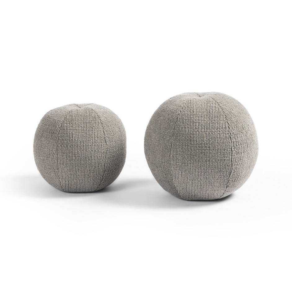 Balle Outdoor Pillow, Set Of 2 In Leto Grey And Set of 2 And 12" diam, 10" diam by Four Hands