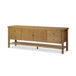 Roark Media Console - Amber Oak Veneer by Four Hands