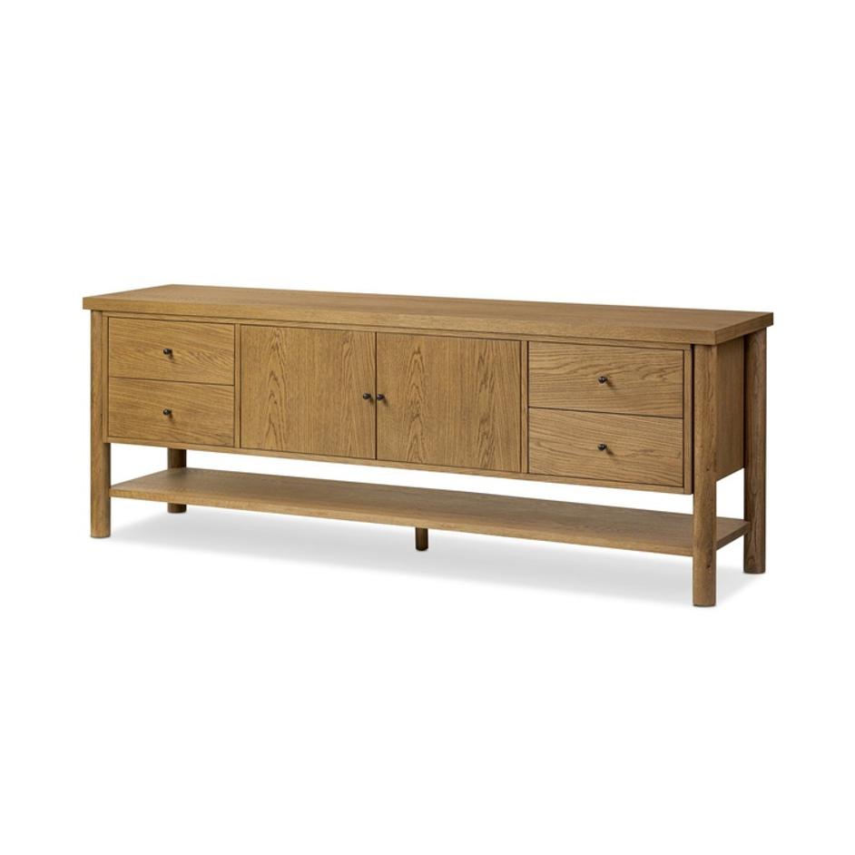 Roark Media Console - Amber Oak Veneer by Four Hands