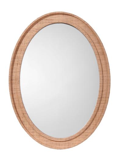 Valley Raffia Oval Wall Mirror, Natural by Jamie Young