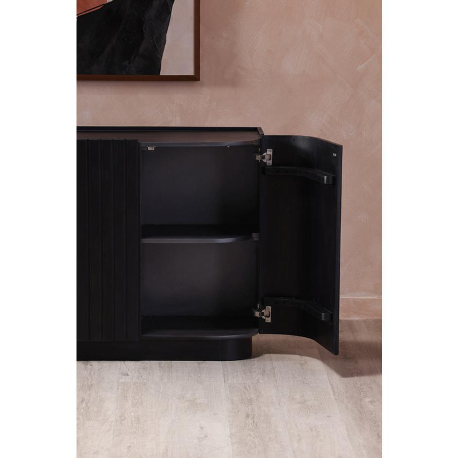 Povera 4 Door Sideboard Black by Moes Home