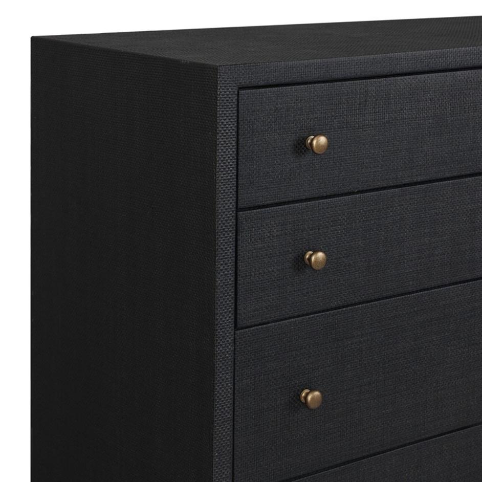 Fiona Tall Dresser - Black Raffia by Four Hands