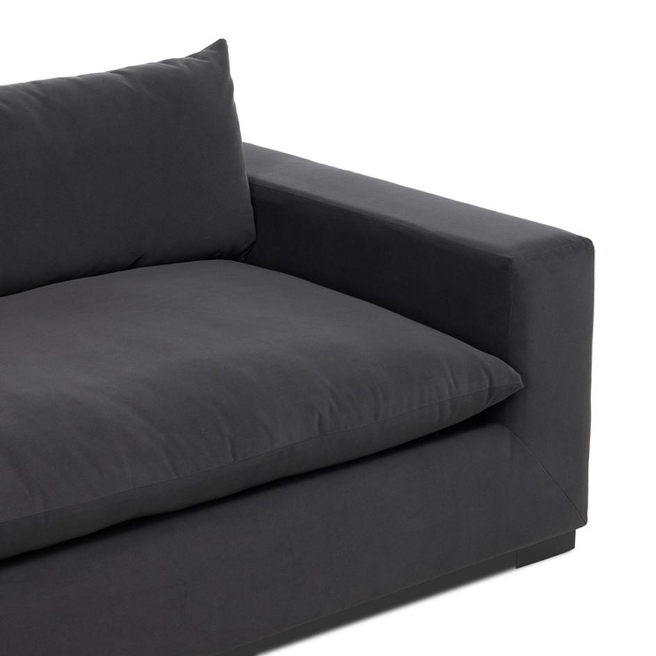 Grant Sectional In Crypton Henry Charcoal And Espresso by Four Hands