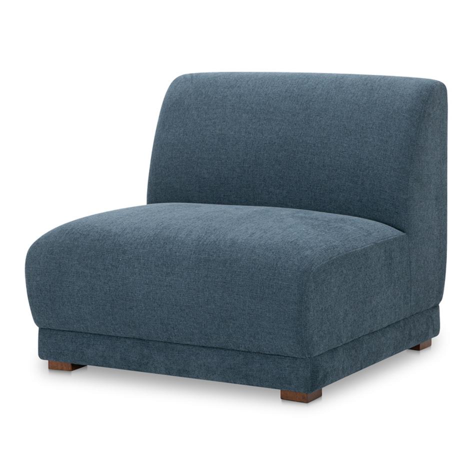 Fraser Slipper Chair Deep Blue by Moes Home