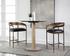 ZANATTA COUNTER STOOL - CHARCOAL BLACK LEATHER by Sunpan