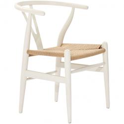 Wish Chair - White / Natural by GALLA HOME