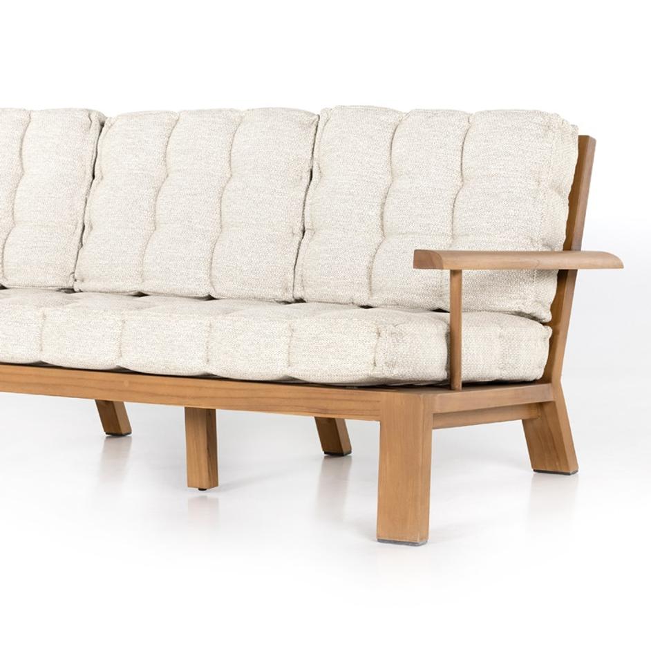Beck Outdoor Sofa 85" In Natural Teak by FOUR HANDS