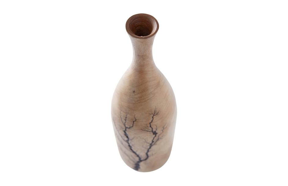 Lightning Bottle, Mango Wood, Curved Neck by PHILLIPS COLLECTION