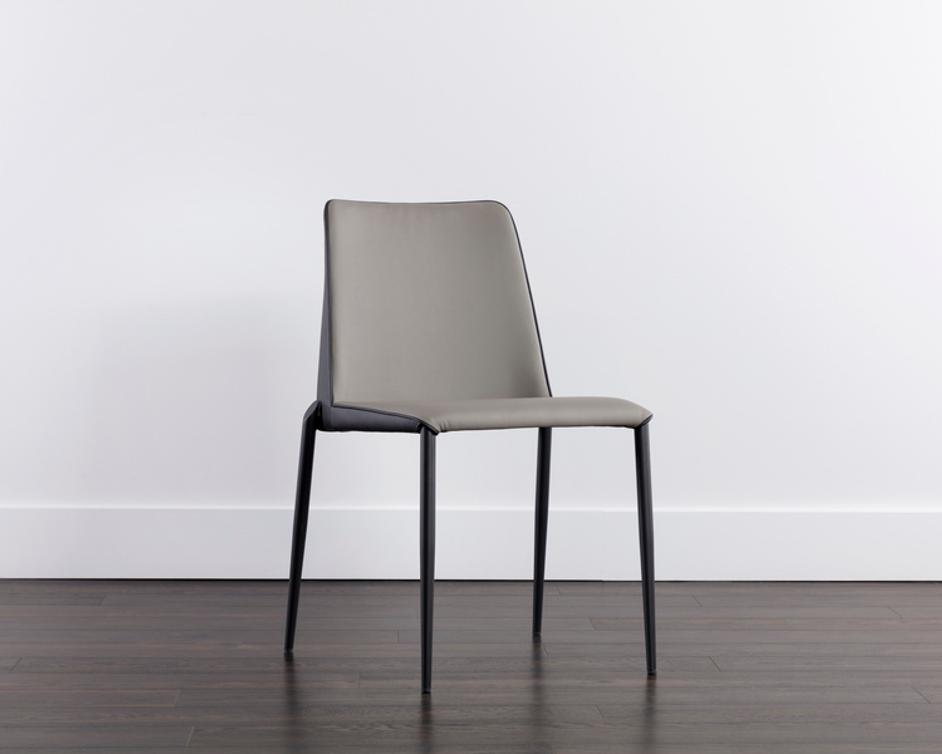 RENEE STACKABLE DINING CHAIR - DILLON STRATUS / DILLON BLACK by Sunpan