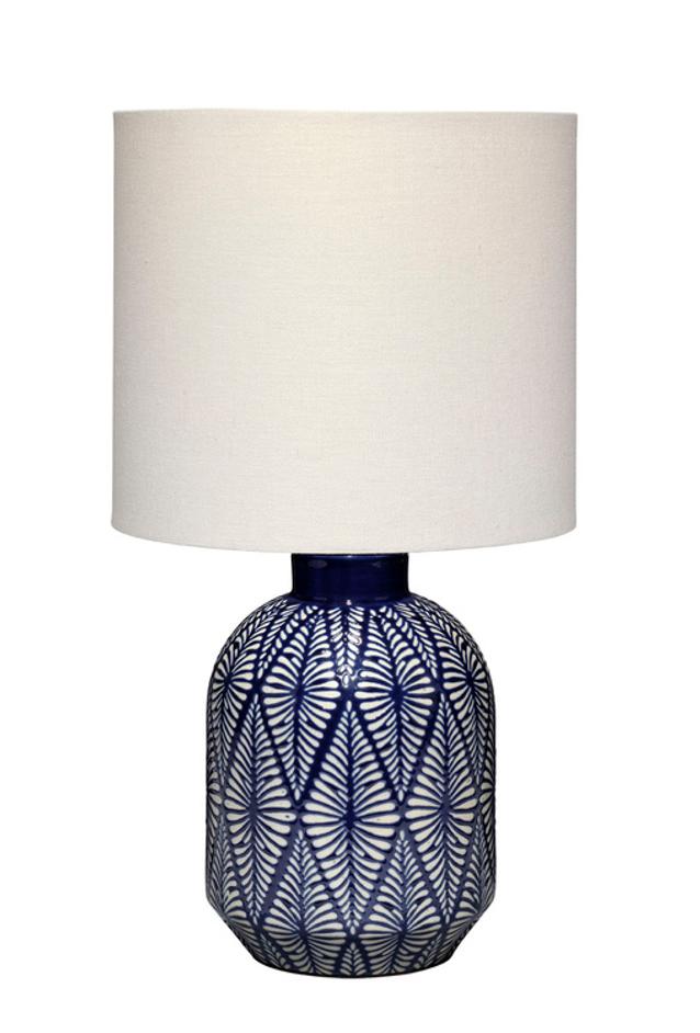 Highland Ceramic Table Lamp with Linen Shade by Jamie Young