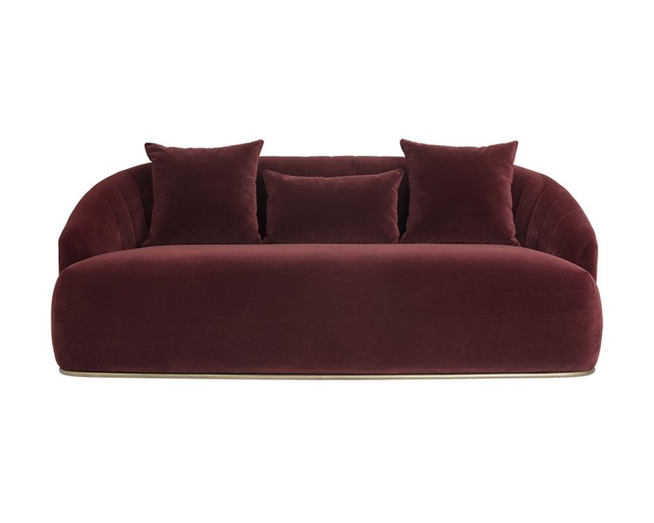Astrid Sofa - Merlot by Sunpan