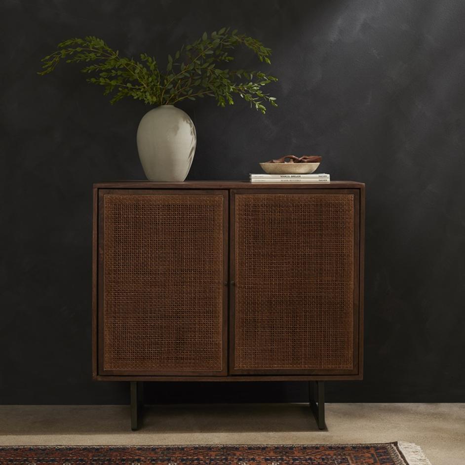 Carmel Small Cabinet In Brown Wash by FOUR HANDS