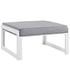 Tyche Outdoor Patio Ottoman In White Gray by Modway Furniture