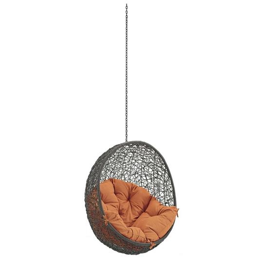 Segreto Outdoor Patio Swing Chair Without Stand In Gray Orange by Modway Furniture