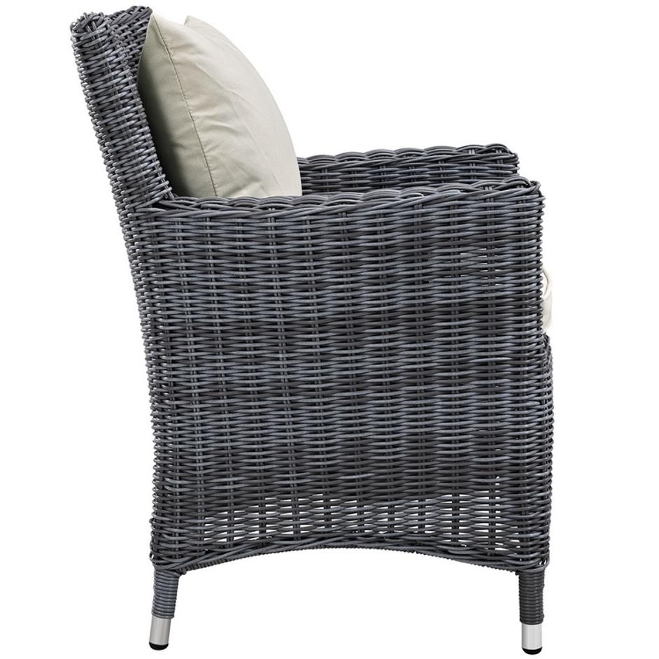 Kindle Dining Outdoor Patio Sunbrella® Armchair In Antique Canvas Beige by Modway Furniture