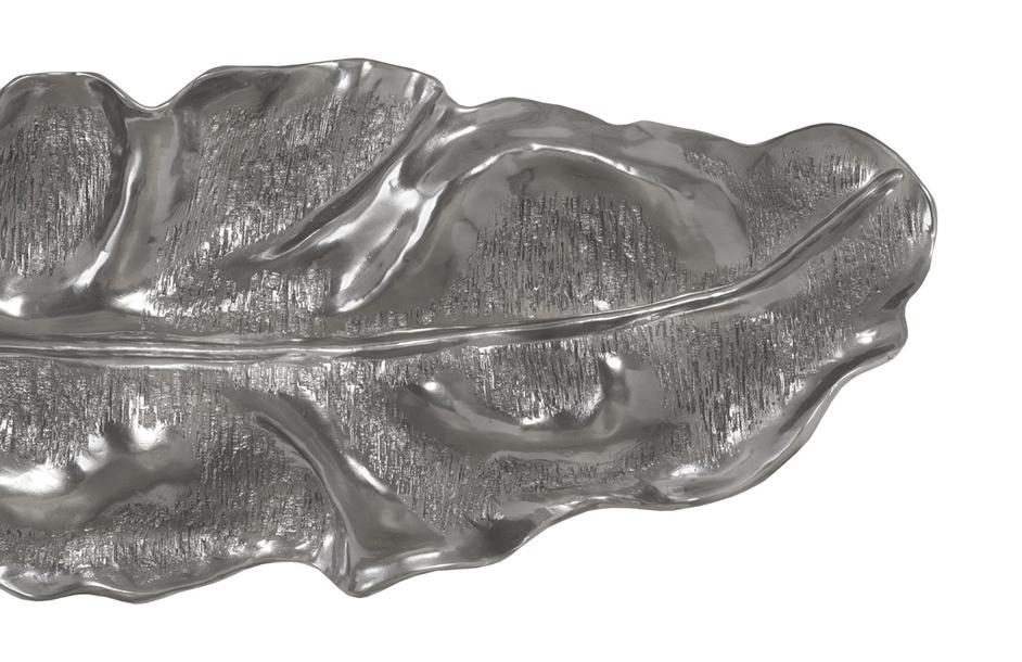 Petiole Wall Leaf, Liquid Silver, Colossal, Version A by PHILLIPS COLLECTION