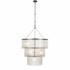 Meredith Large Chandelier in Clear Textured Glass by FOUR HANDS