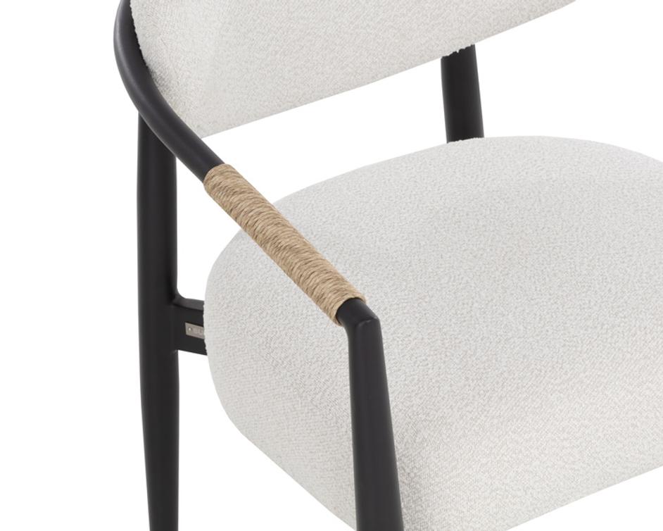 MARITA DINING ARMCHAIR - BLACK - LOUIS CREAM by Sunpan