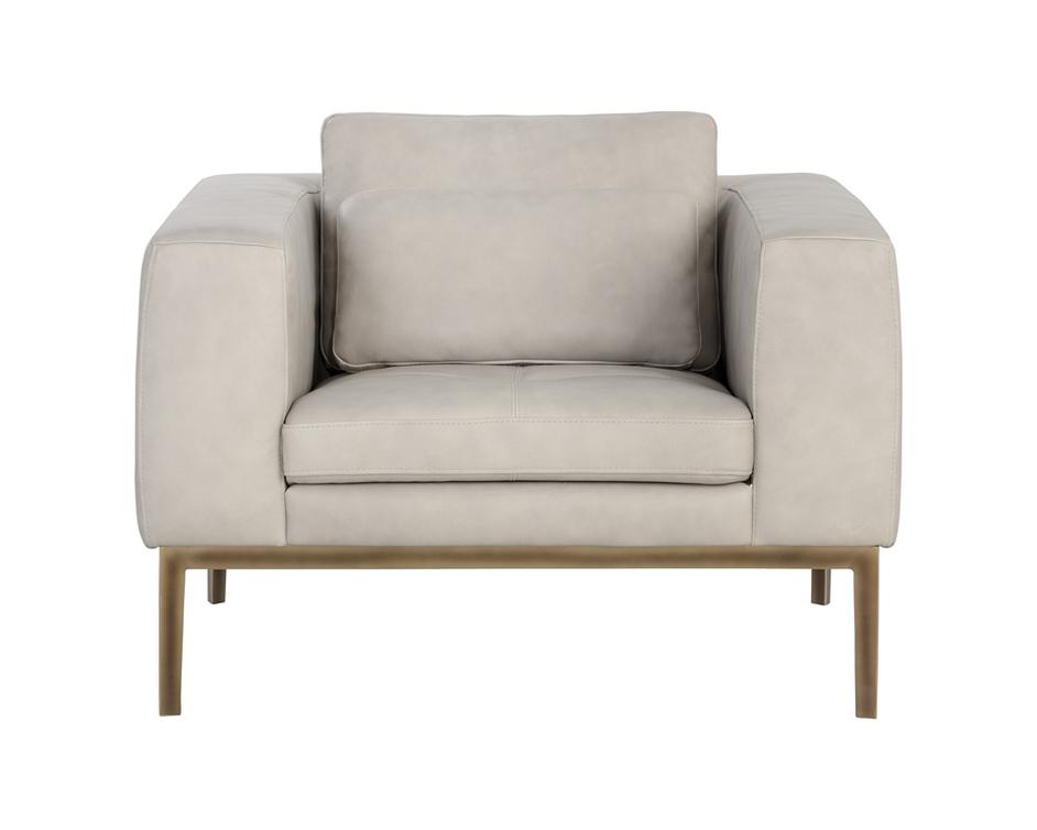 Burr Armchair - Bali Bone Leather by Sunpan