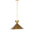 Clement Large Pendant In Burnt Brass And Black Cord by Four Hands