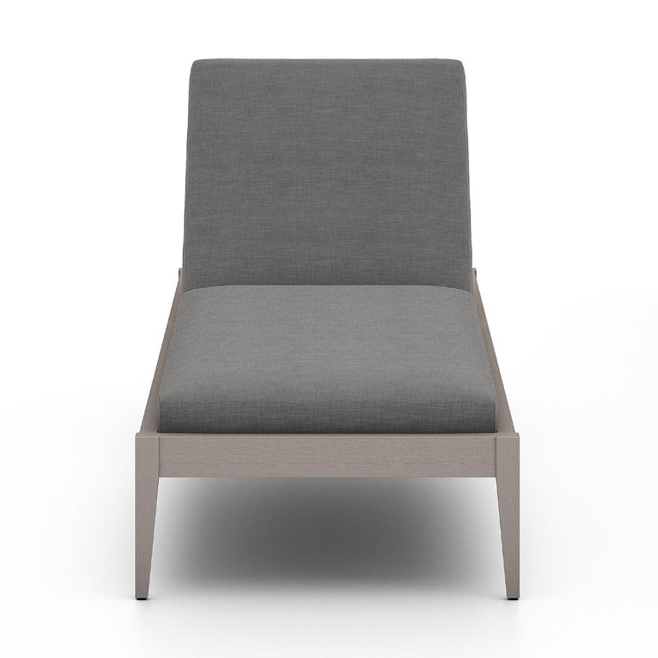 Sherwood Outdoor Chaise Lounge In Grey/Charcoal by FOUR HANDS