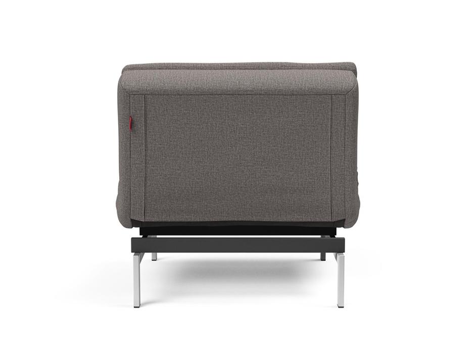 DUBLEXO CHAIR in MIXED DANCE GREY FABRIC WITH Stainless Steel LEGS 521 by INNOVATION USA