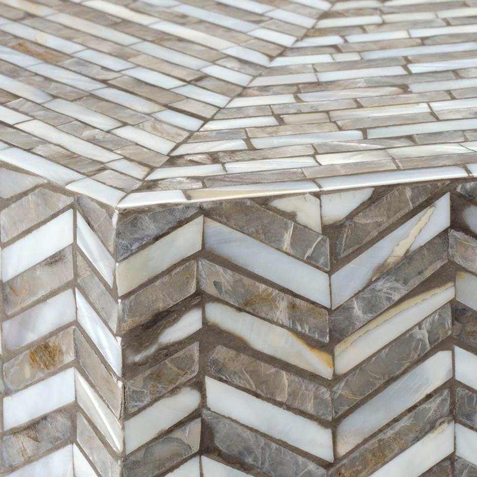 Brando Mother of Pearl Hexagon Coffee Table by Jamie Young