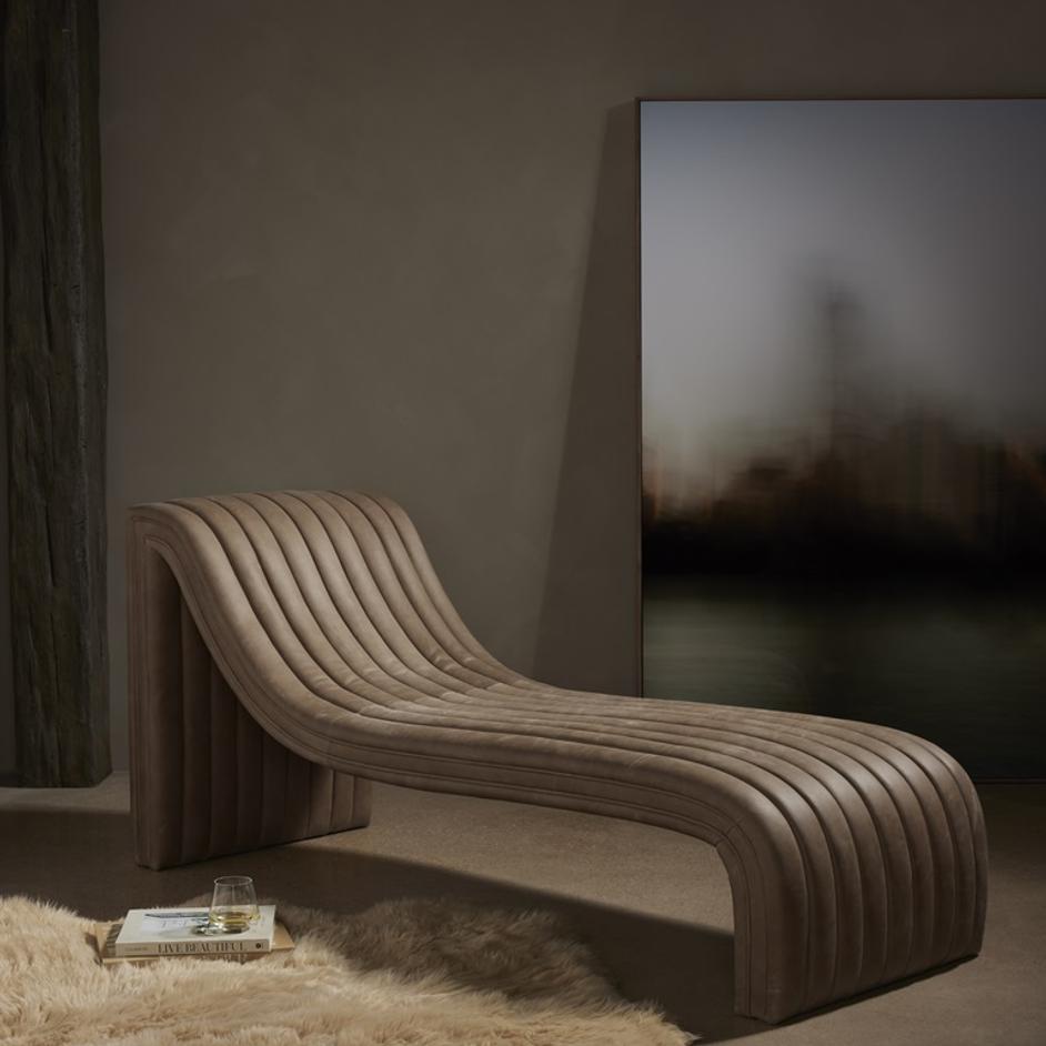 Augustine Chaise Lounge In Palermo Drift by FOUR HANDS