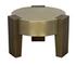 Carrusel Industrial Steel Coffee Table in Antique and Aged Brass Finish by Noir Furniture