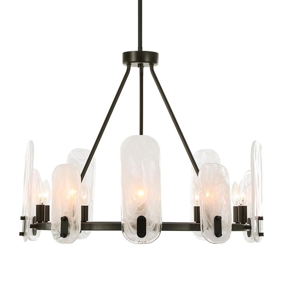 Ellipse 10 Light Dark Bronze Chandelier by Uttermost