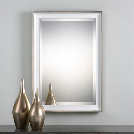 Lahvahn White Silver Mirror by Uttermost