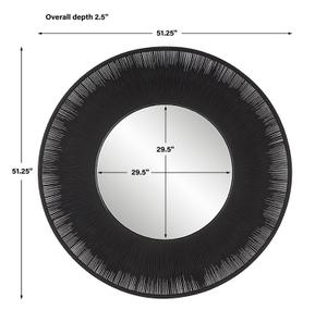 Sailor's Knot Black Round Mirror by Uttermost