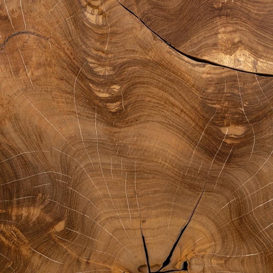 Rhea Teak Wood 32" Round Coffee Table by Classic Home