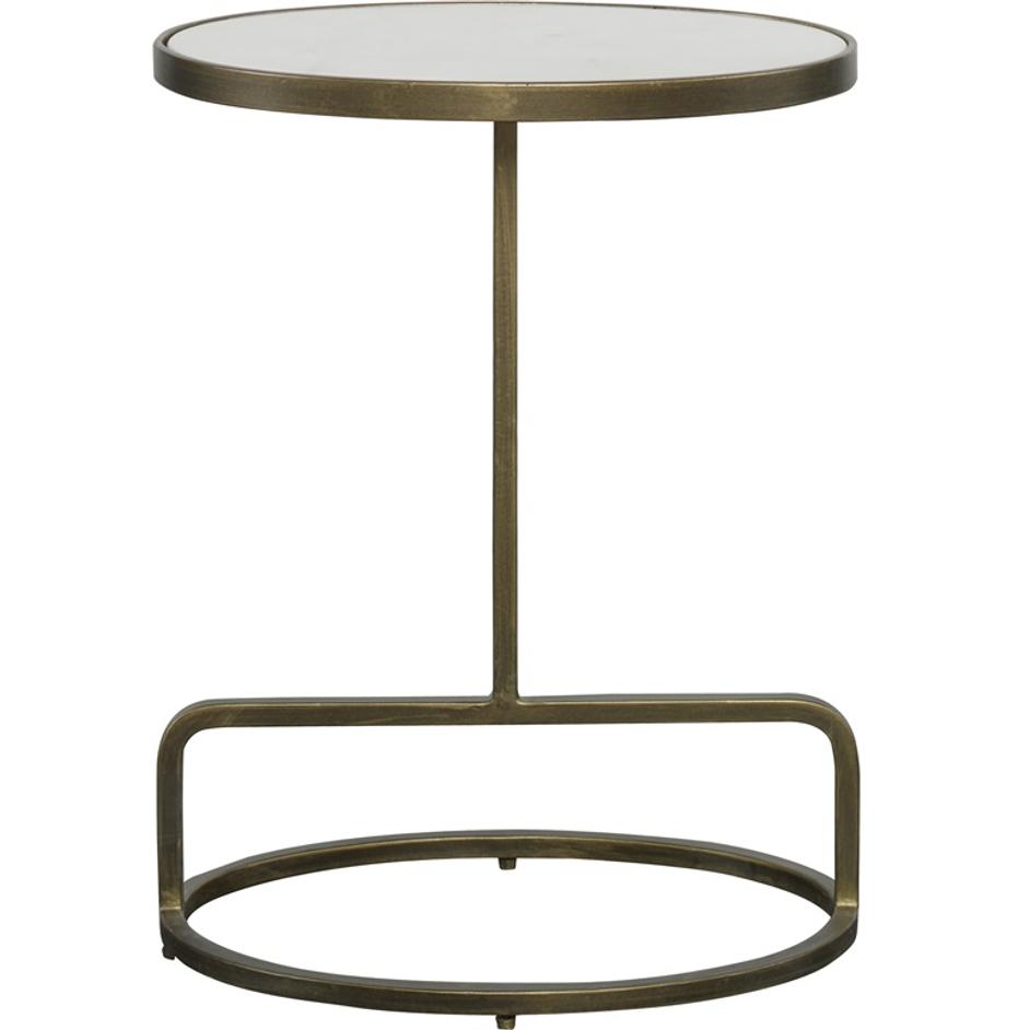 Jessenia White Marble Accent Table by Uttermost