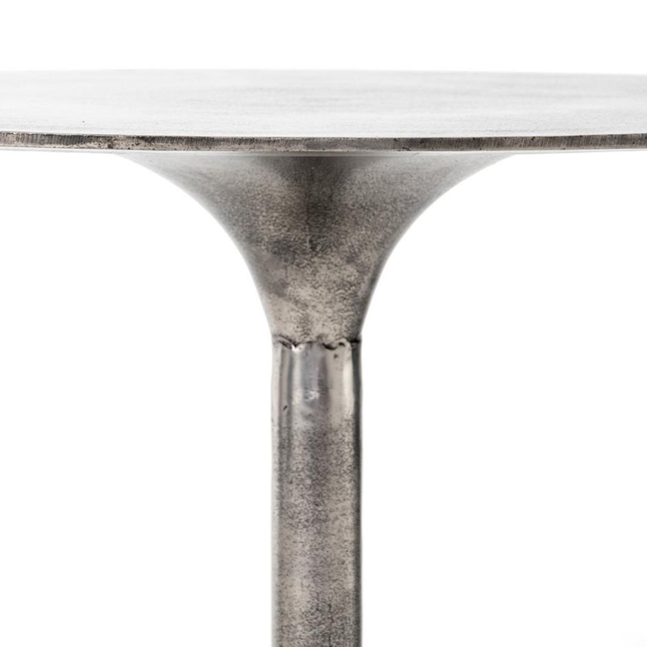 Simone Counter Table In Raw Antique Nickel by FOUR HANDS